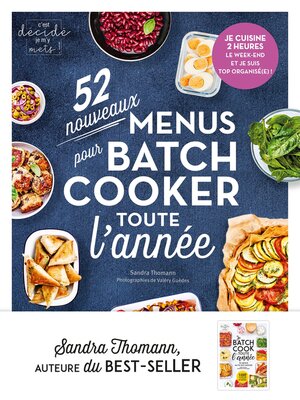 cover image of 52 nouveaux menus pour batch-cooker toute l'année